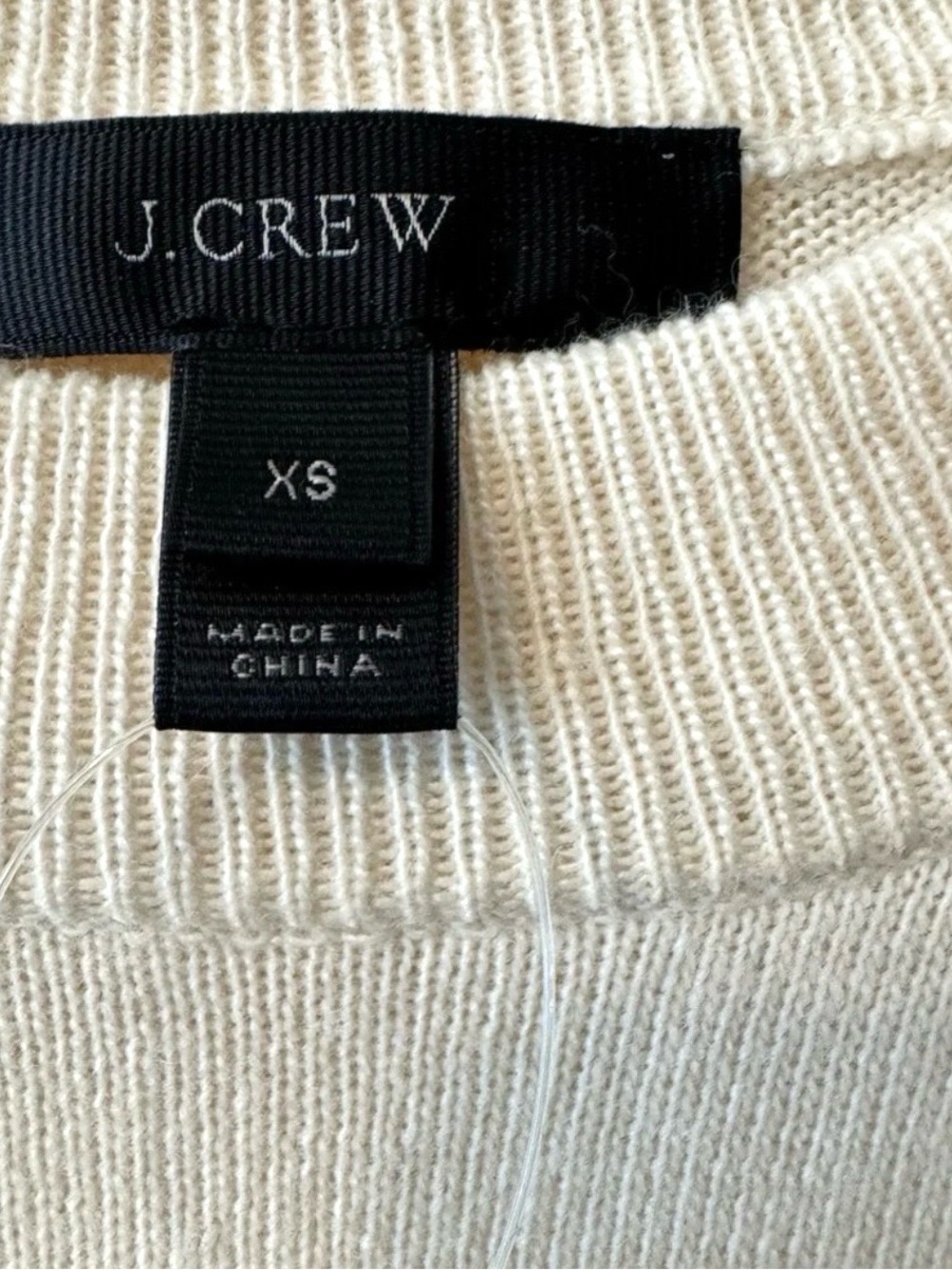 NWT J. Crew Ruffle Sleeve Wool Blend Sweater XS Cream Cottagecore - Picture 3 of 8
